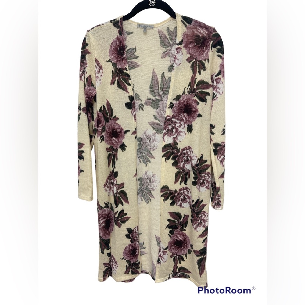 Charlotte Russe Floral Duster Sweater size XS